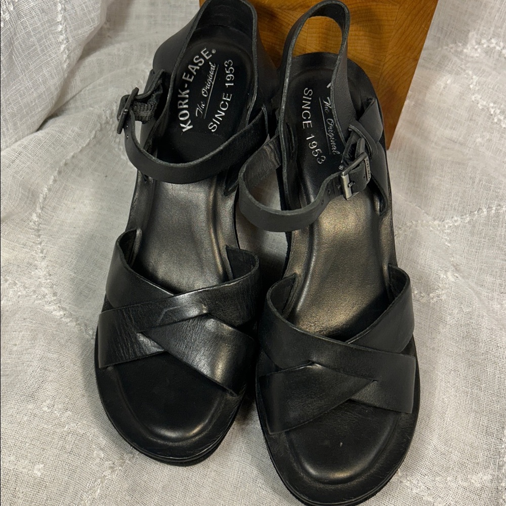 NWOT Kork Ease leather suede sandal wedge - Picture 16 of 16